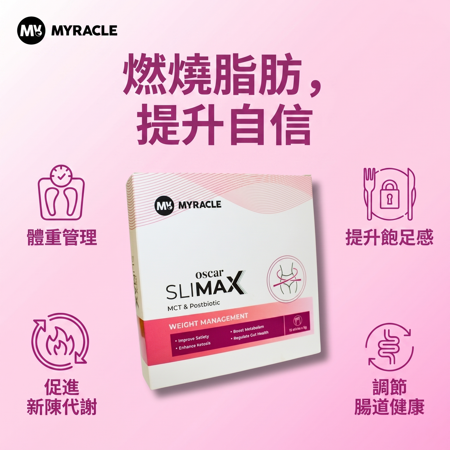 OSCAR SliMax 瘦身代謝後生元粉 5g x 15條