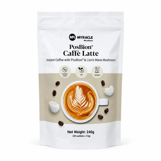 PosBion® Caffe Latte 後生元拿鐵咖啡 12g × 20包 ｜後生元日常腸道健康支持