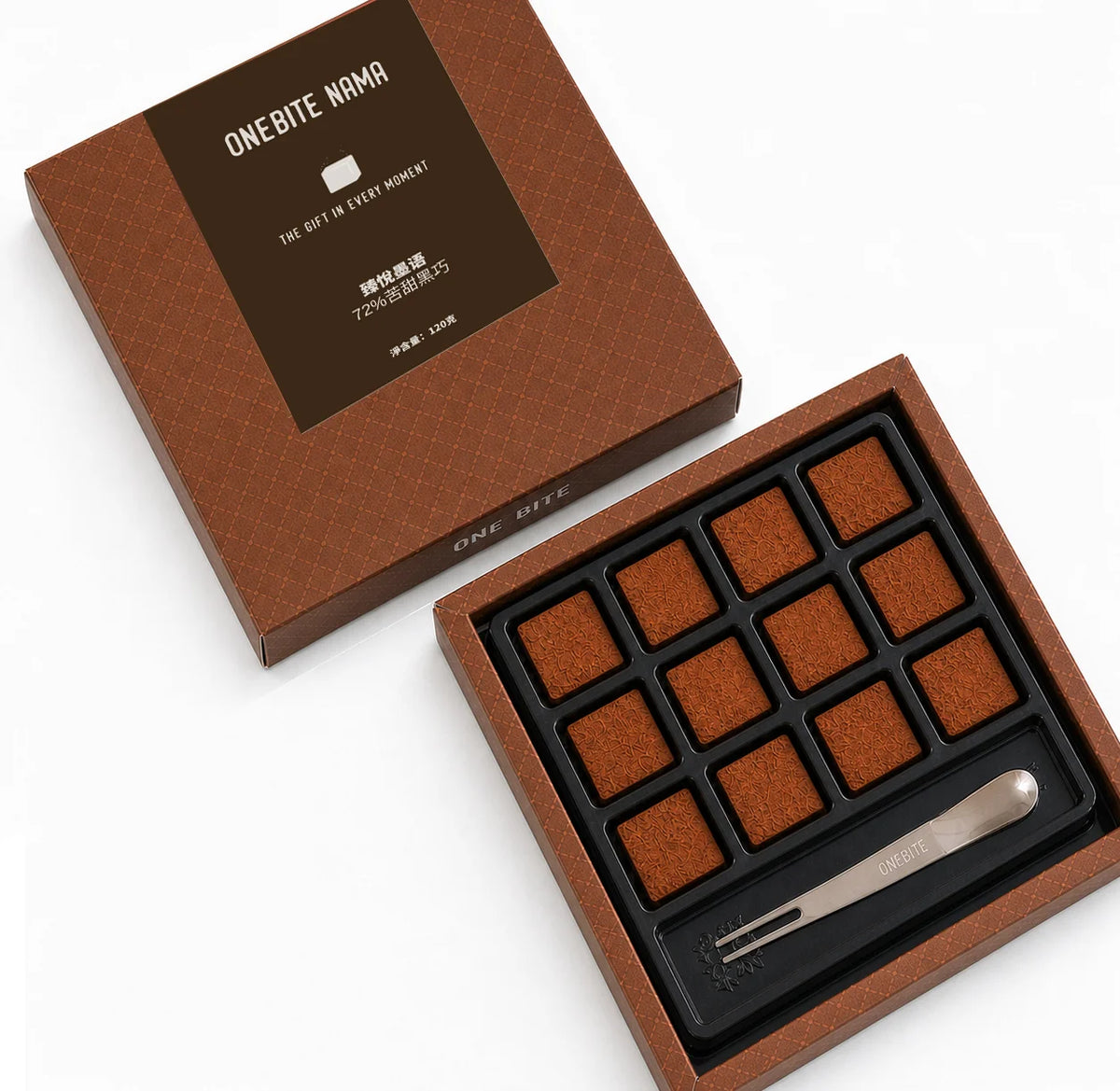 OneBite 72% 苦甜黑巧手工生朱古力 120g｜LYT